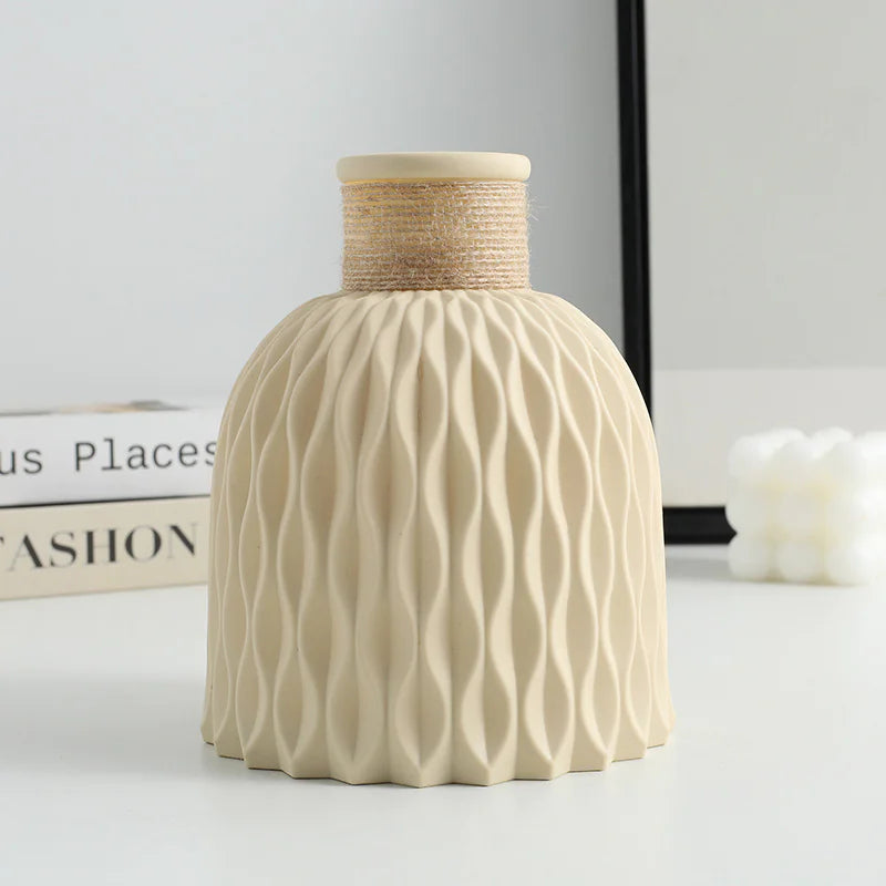 Modern Style Vase - Decorative Plastic Flower Vase for Home & Events