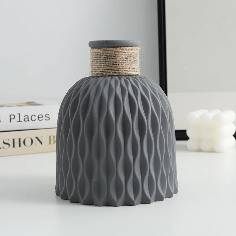 Modern Style Vase - Decorative Plastic Flower Vase for Home & Events