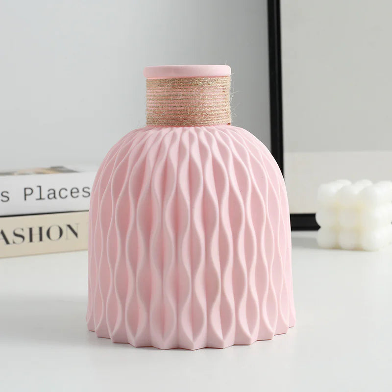 Modern Style Vase - Decorative Plastic Flower Vase for Home & Events