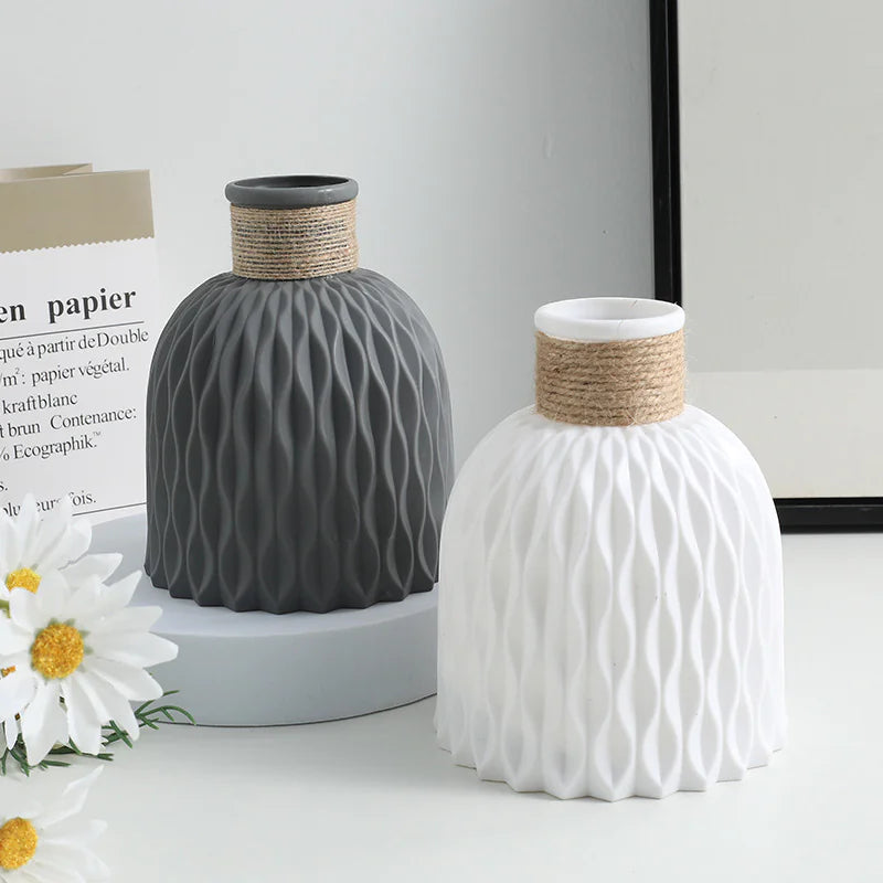 Modern Style Vase - Decorative Plastic Flower Vase for Home & Events