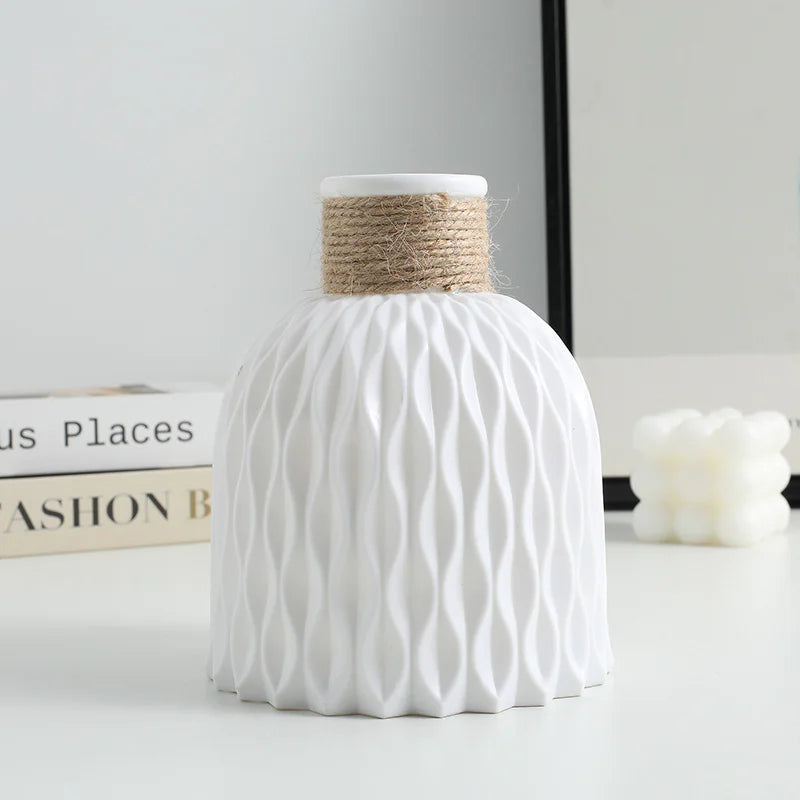 Modern Style Vase - Decorative Plastic Flower Vase for Home & Events