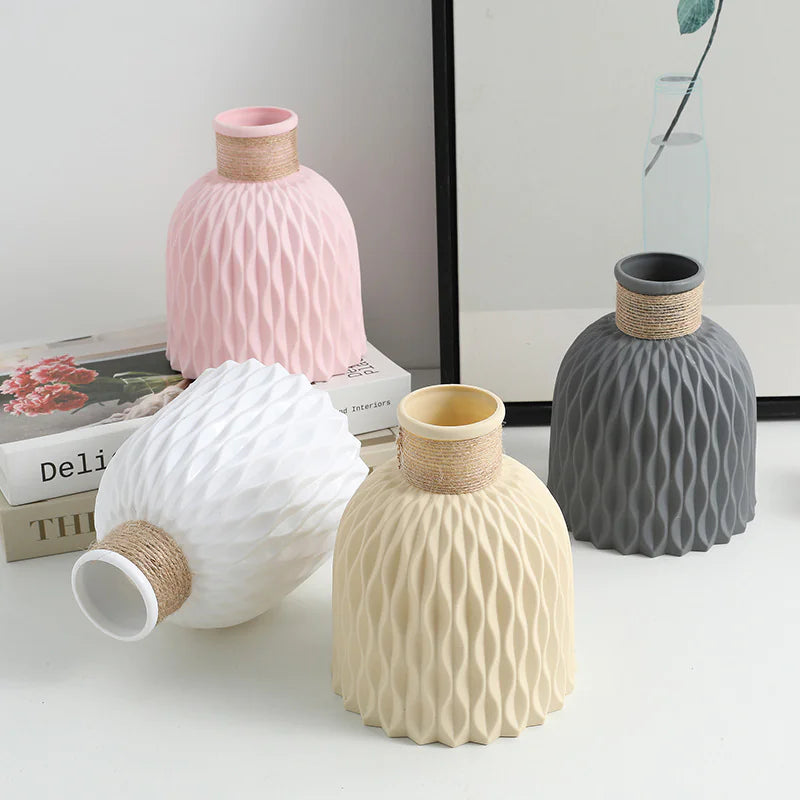 Modern Style Vase - Decorative Plastic Flower Vase for Home & Events